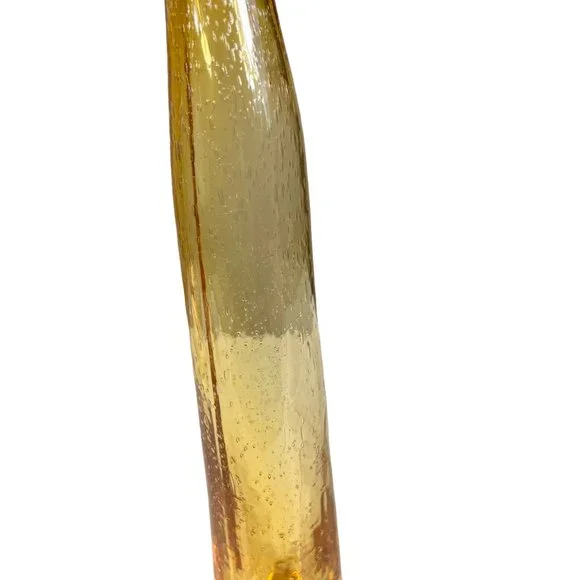 Yellow Bubble Glass Tall‎ Vase - Picture 4 of 6